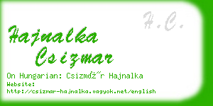 hajnalka csizmar business card